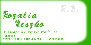 rozalia meszko business card